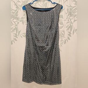 Elegant Black and Silver Sleeveless Dress